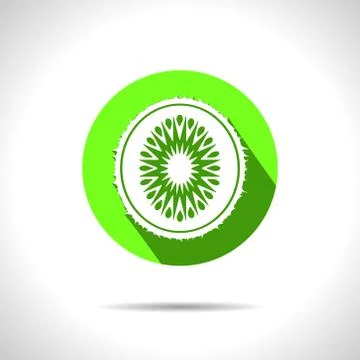 Vector kiwi icon. Eps10 Stock Illustration