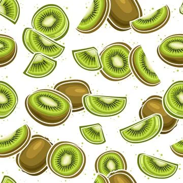 Vector Kiwi Seamless Pattern Stock-Illustration
