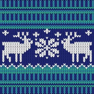 Vector knitting new year background Illustrazione stock