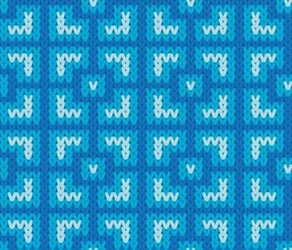 Vector knitting seamless background with geometric pattern Stock Illustration