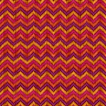 Vector knitting seamless background: geometric pattern Stock Illustration
