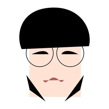 Vector korean guy in unmatched style Stock Illustration