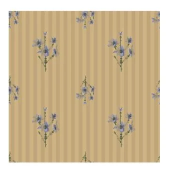 Vector kraft paper seamless background. Wrapping paper with floral ornament Stock Illustration