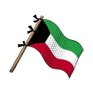 Vector of Kuwait Flag Stock Illustration