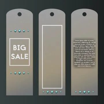 Vector label with blue diamond. Brilliant collection of templates for market. Stock Illustration