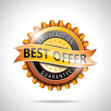 Vector Labels Illustration with shiny styled design on a clear background Stock Illustration