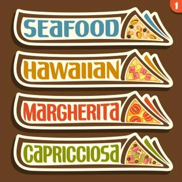 Vector labels for Pizza Stock Illustration