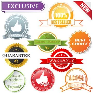 Vector labels set Stock Illustration
