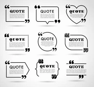 Vector Labels set for Text Quotes Stock-Illustration
