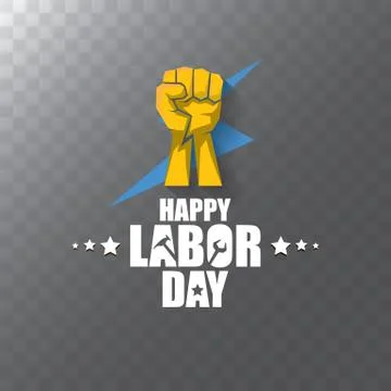 Vector labor day Usa label or background. vector happy labor day poster or Stock Illustration