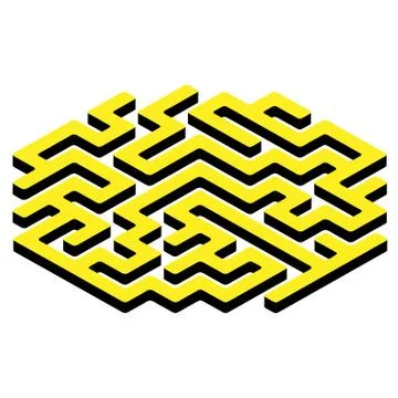Vector labyrinth. Maze game illustration Illustrazione stock