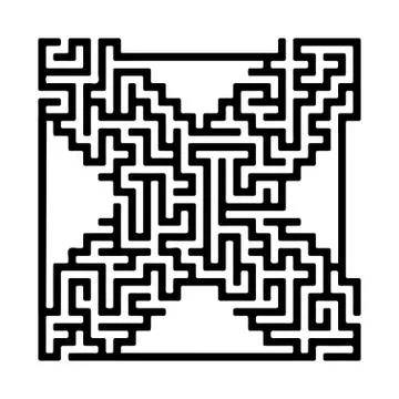 Vector labyrinth. Maze game illustration Illustrazione stock