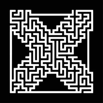 Vector labyrinth. Maze game illustration Illustrazione stock