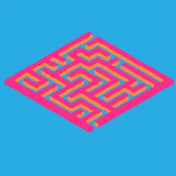 Vector labyrinth. Maze game illustration Illustrazione stock