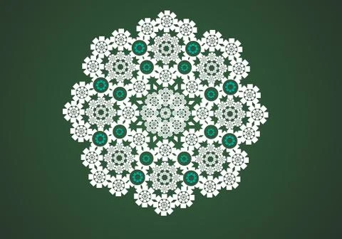 Vector lace circle graphic Stock Illustration