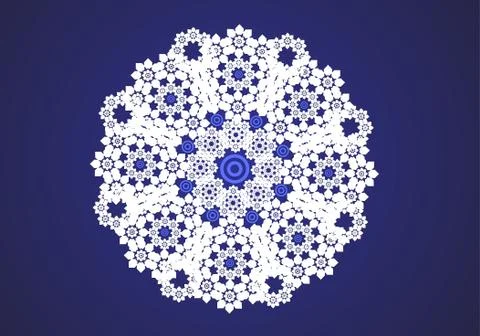 Vector lace circle graphic Stock Illustration