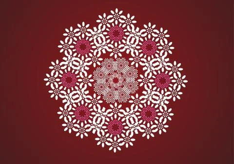 Vector lace circle Stock Illustration