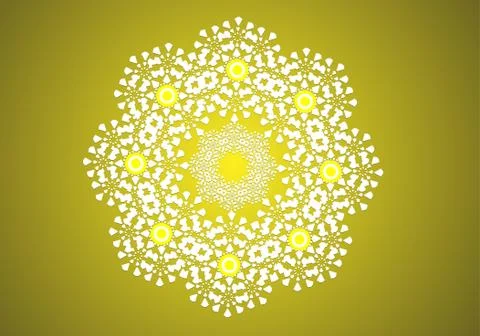 Vector lace circle Stock Illustration