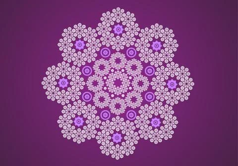 Vector lace circle Stock Illustration