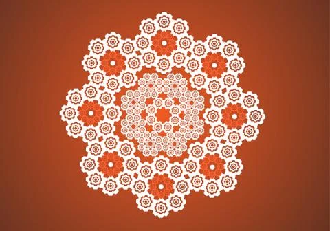 Vector lace circle Stock Illustration