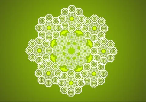 Vector lace circle Stock Illustration