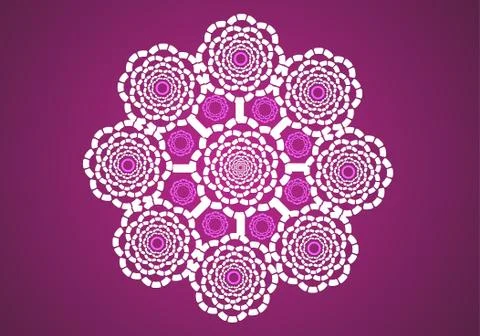 Vector lace circle Stock Illustration