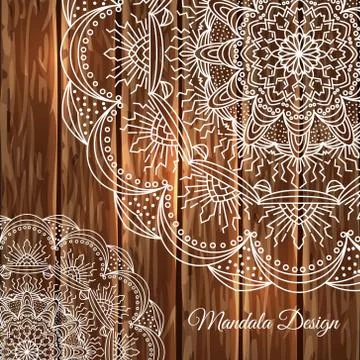 Vector lace mandala Stock Illustration