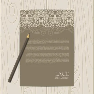 Vector lace ornament background Stock Illustration