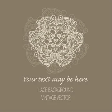 Vector lace ornament background Stock Illustration