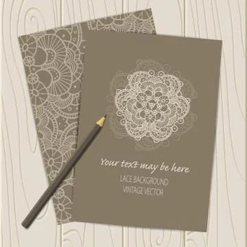 Vector lace ornament background Stock Illustration