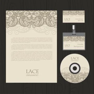 Vector lace ornament background Stock Illustration