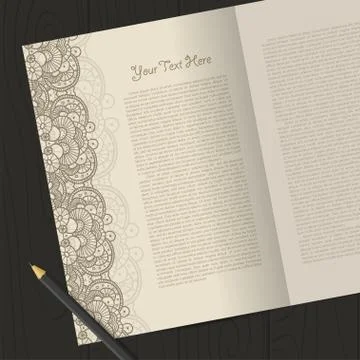 Vector lace ornament background Stock Illustration