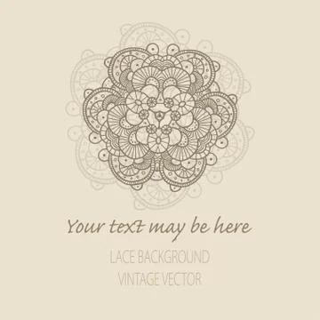 Vector lace ornament background Stock Illustration