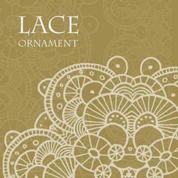 Vector lace ornament background Stock Illustration