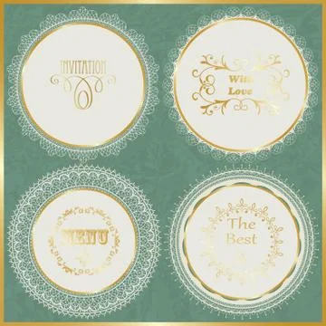 Vector lacy napkins Stock Illustration