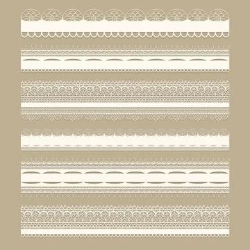 Vector lacy ribbons Illustrazione stock