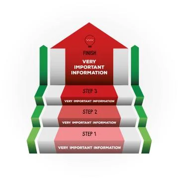 Vector ladder for infographics Illustrazione stock