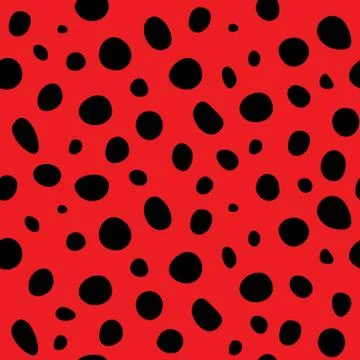 Vector  ladybug polka dot background Stock Illustration