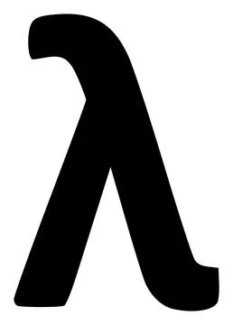Vector Lambda Greek Lowercase Symbol Flat Icon Image Stock Illustration