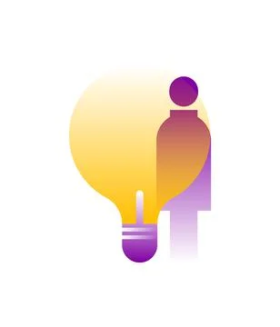 Vector lamp in gradient style. Digital art Stock Illustration