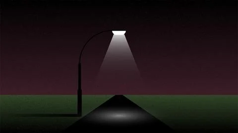 Vector lamp in grain brush style Stock Illustration