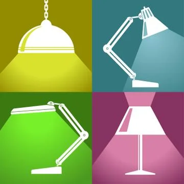 Vector lamp icon. Eps10 Stock Illustration