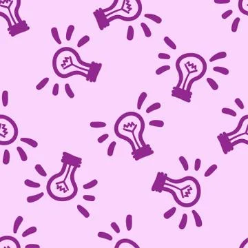 Vector lamps seamless pattern. Modern texture. Repeating endless abstract han Illustrazione stock