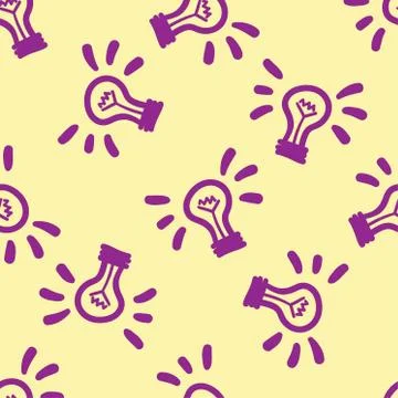 Vector lamps seamless pattern. Modern texture. Repeating endless abstract han Illustrazione stock