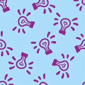 Vector lamps seamless pattern. Modern texture. Repeating endless abstract han イラスト素材