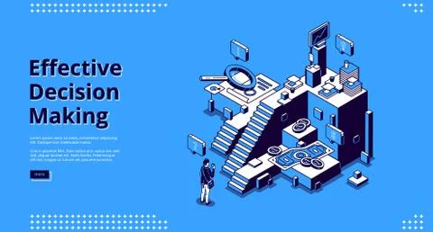 Vector landing page of effective decision making イラスト素材