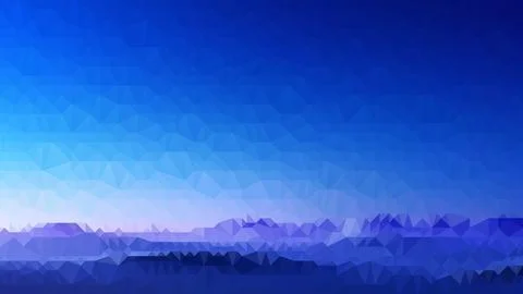 Vector landscape with blue Low poly sky, abstract colorful background, wall.. Stock Illustration