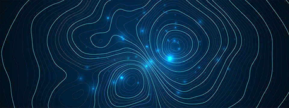 Vector landscape geodesy topography map background. Line texture pattern. Illustrazione stock
