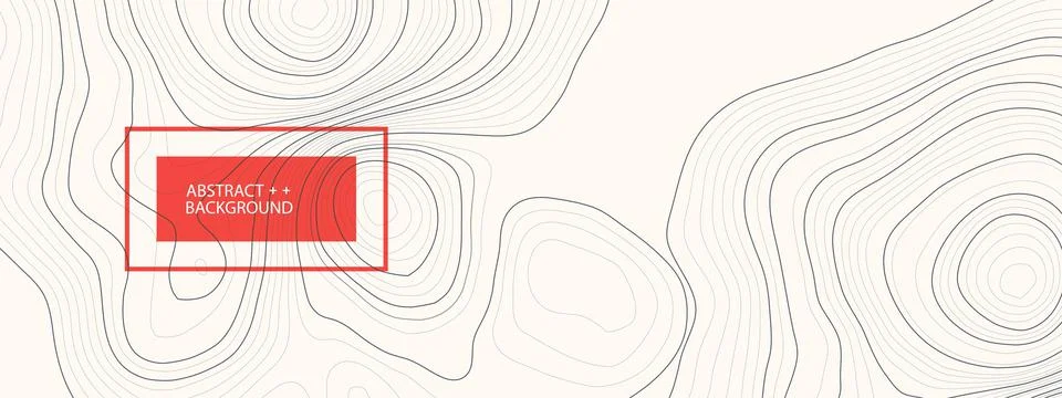 Vector landscape geodesy topography map background. Line texture pattern. Illustrazione stock