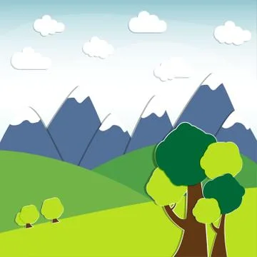 Vector landscape Stock Illustration